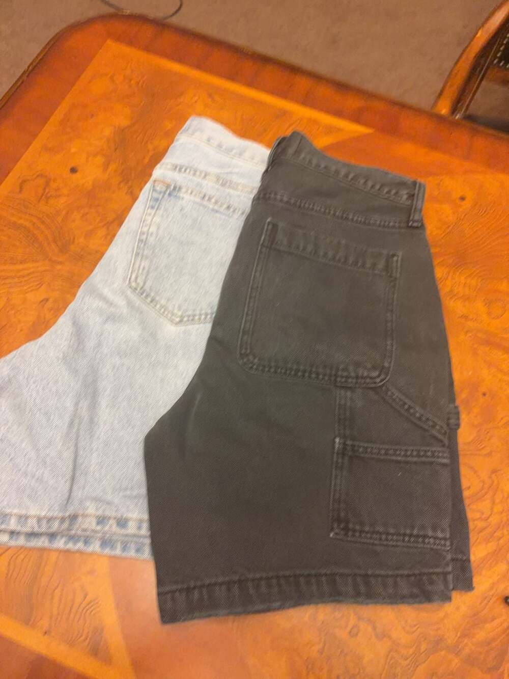 Abercrombie & Fitch Authentic Rigid Denim Loose Shorts Size 29 (Set of 2) - Picture 3 of 3